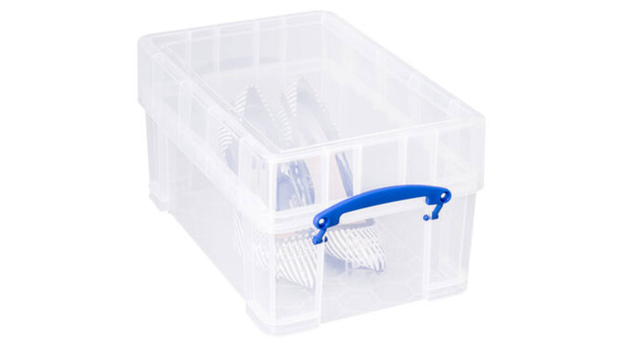 Opbergbox Really Useful 9 liter XL 395x255x205mm transparant wit