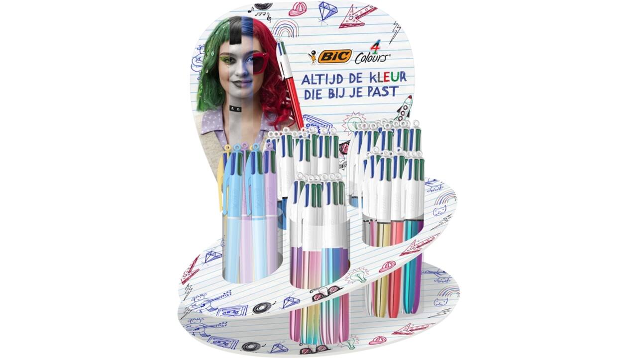 Display leeg Bic tbv 4kleuren balpen
