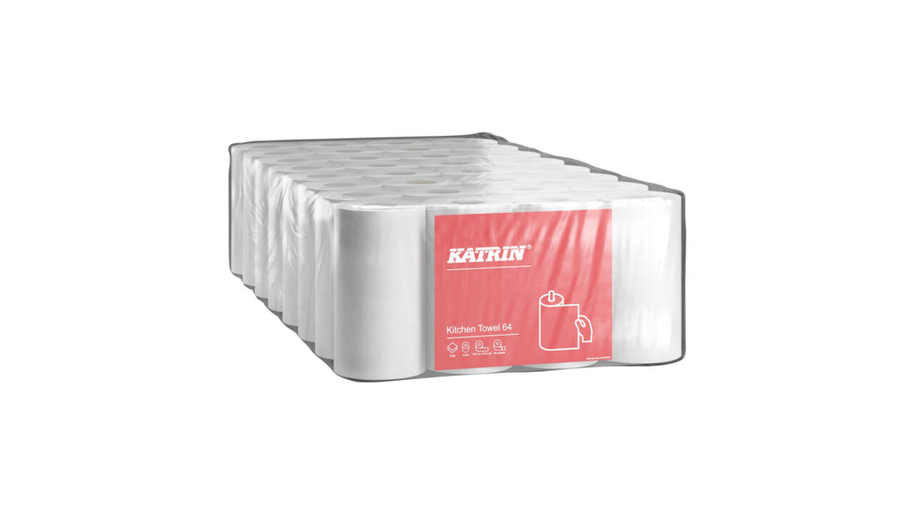 Keukenrol Katrin 2-laags 64 vel wit 87075