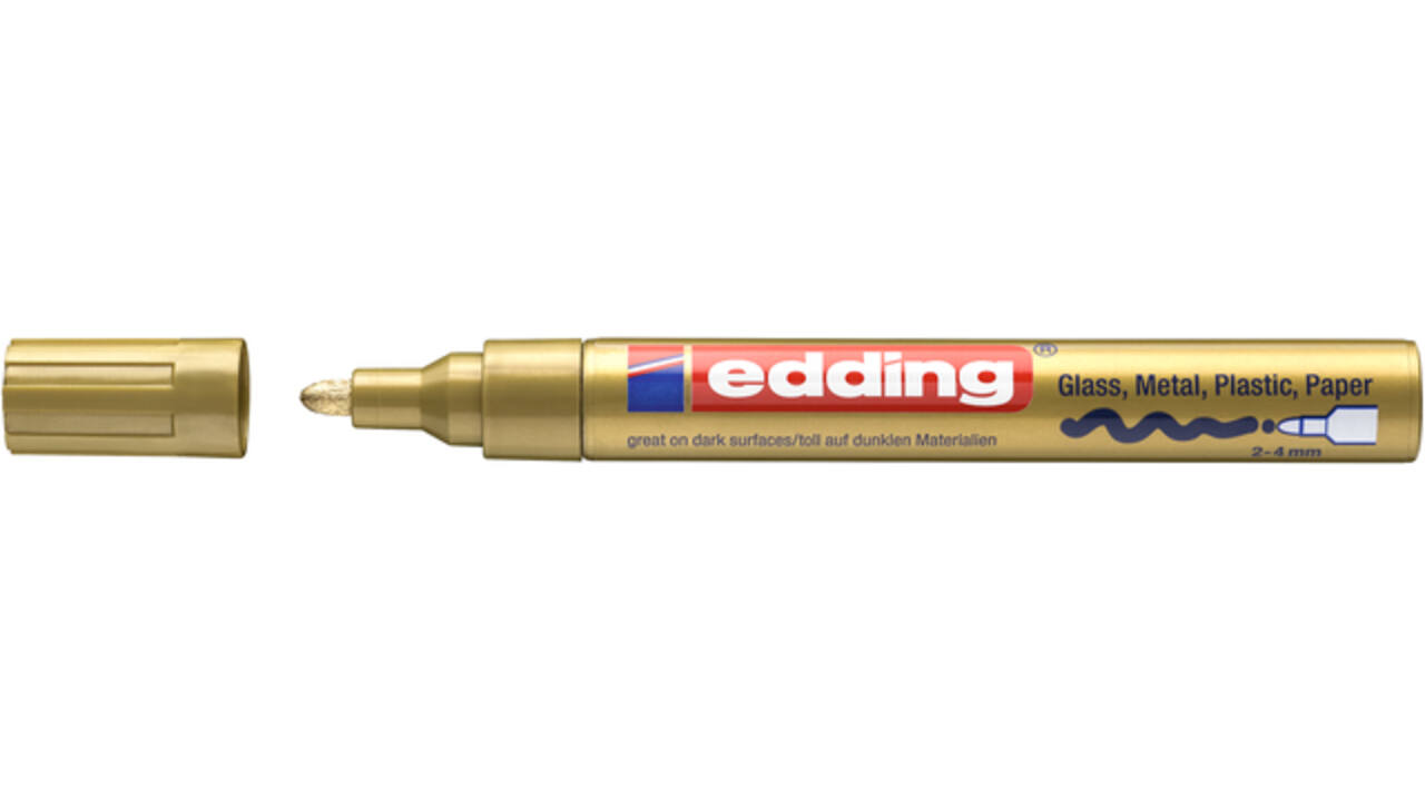 Paintmarker edding 750 op oliebasis 2-4mm creatief goud