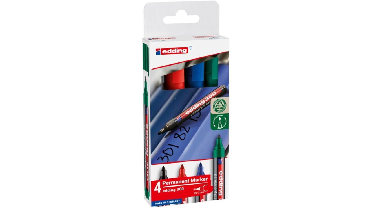 Viltstift edding 300 rond 1.5-3mm assorti 4 stuks