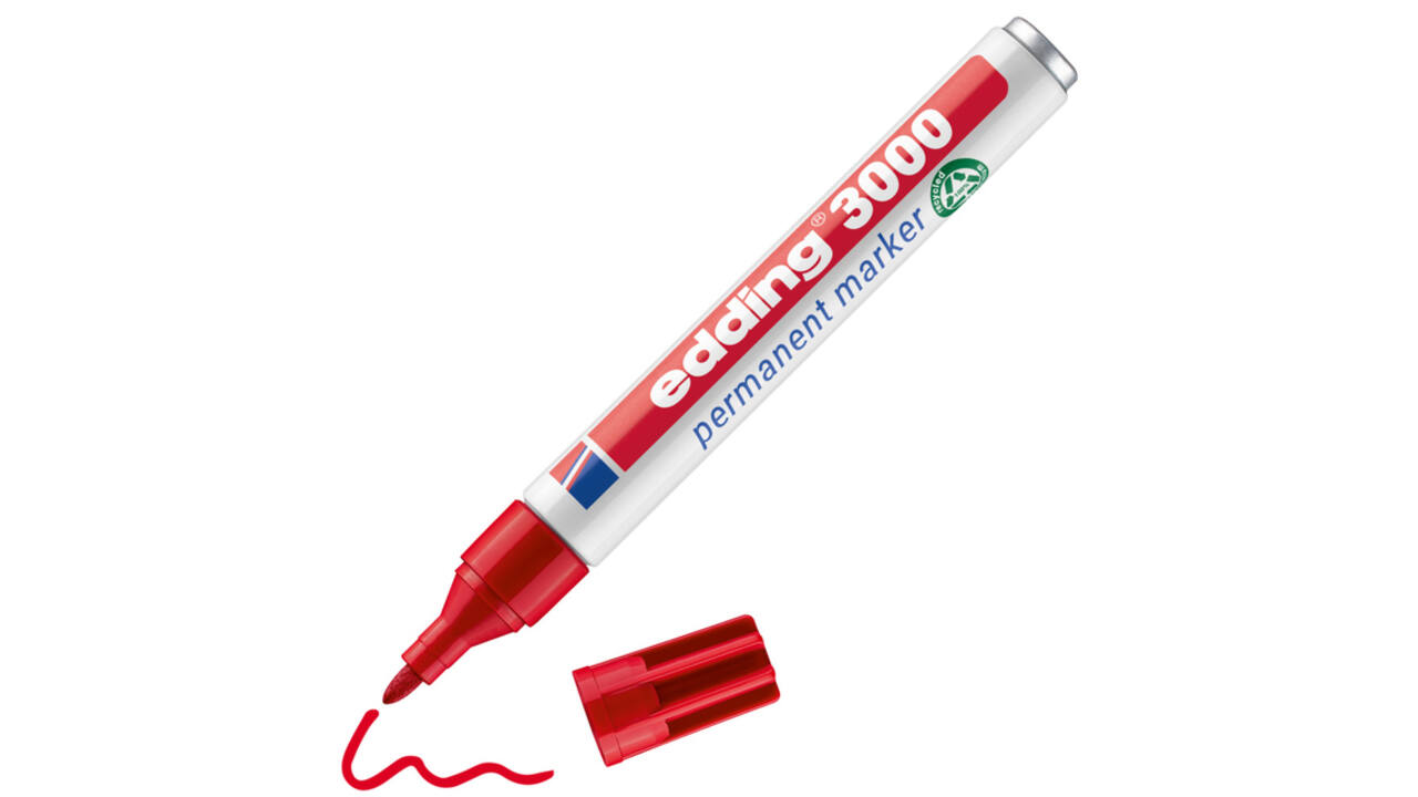 Viltstift edding 3000 creatief rond 1.5-3mm assorti blister à 4 stuks