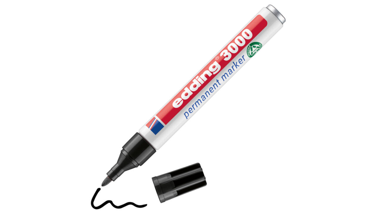 Viltstift edding 3000 creatief rond 1.5-3mm assorti blister à 4 stuks