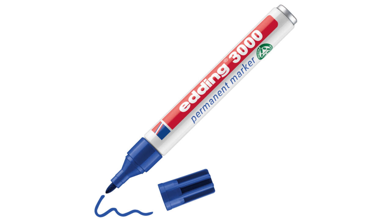 Viltstift edding 3000 creatief rond 1.5-3mm assorti blister à 4 stuks