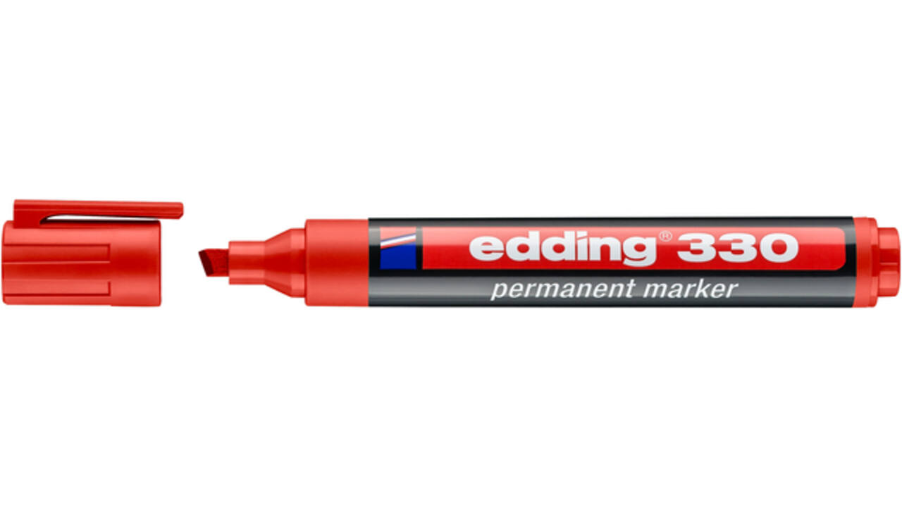 Viltstift edding 330 schuin 1.5-5mm rood