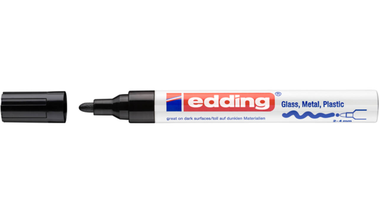 Paintmarker edding 750 op oliebasis 2-4mm creatief zwart