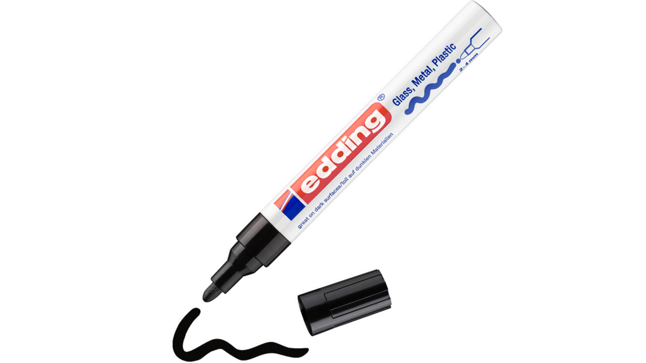 Paintmarker edding 750 op oliebasis 2-4mm creatief zwart