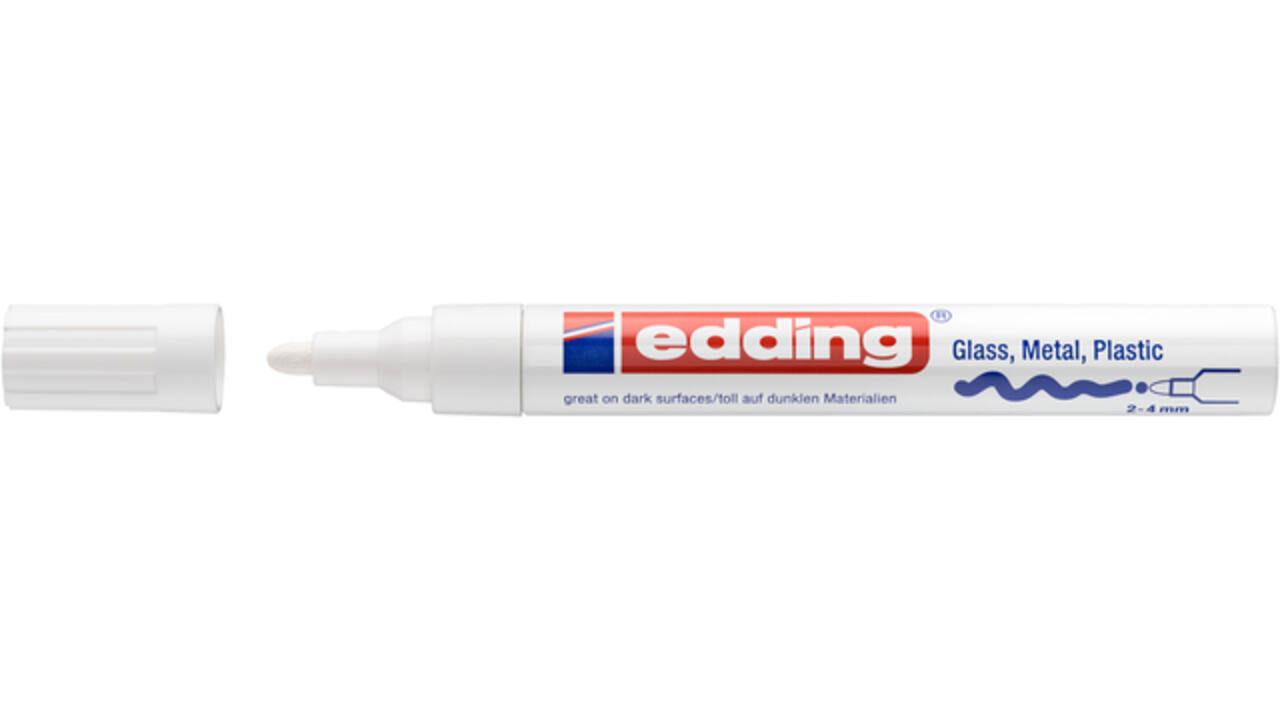 Paintmarker edding 750 op oliebasis 2-4mm creatief wit