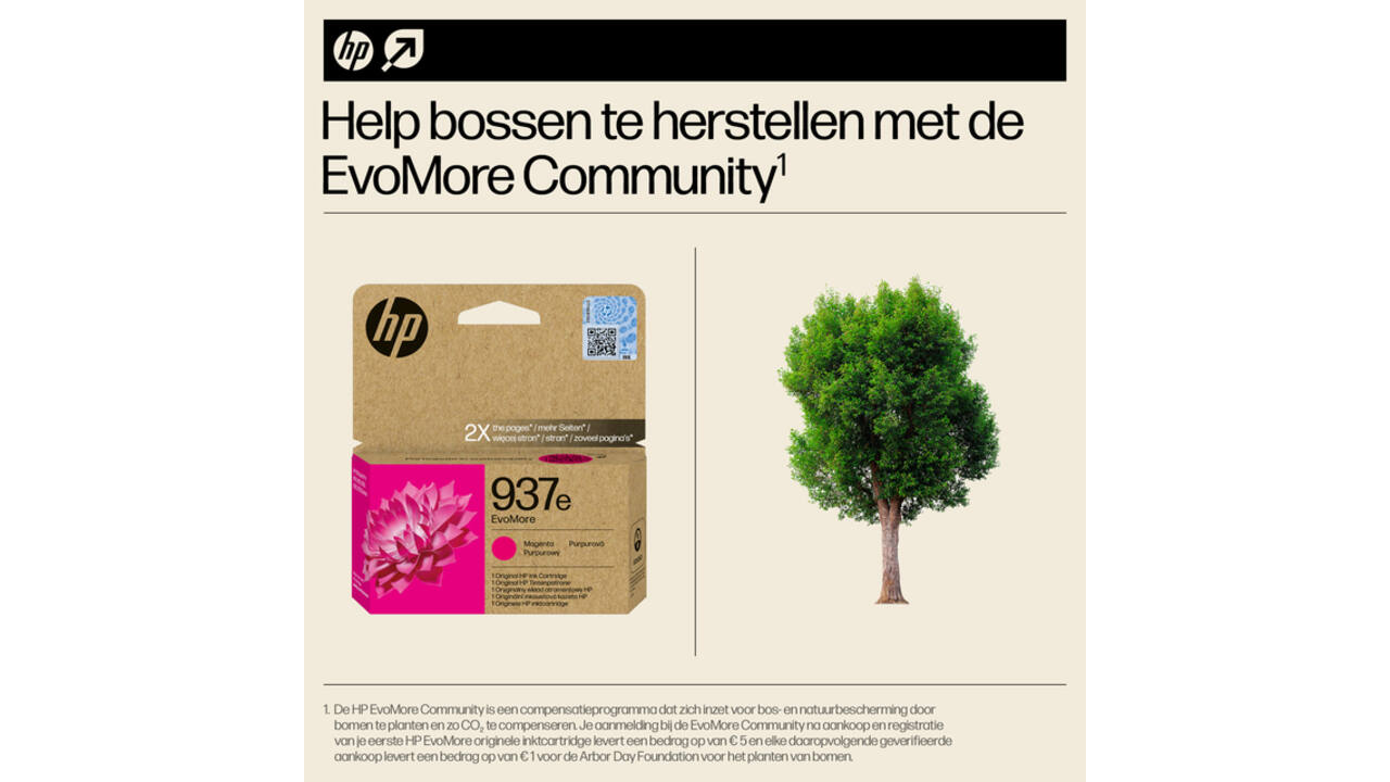 Inktcartridge HP 4S6W7NE 937E Evomore rood
