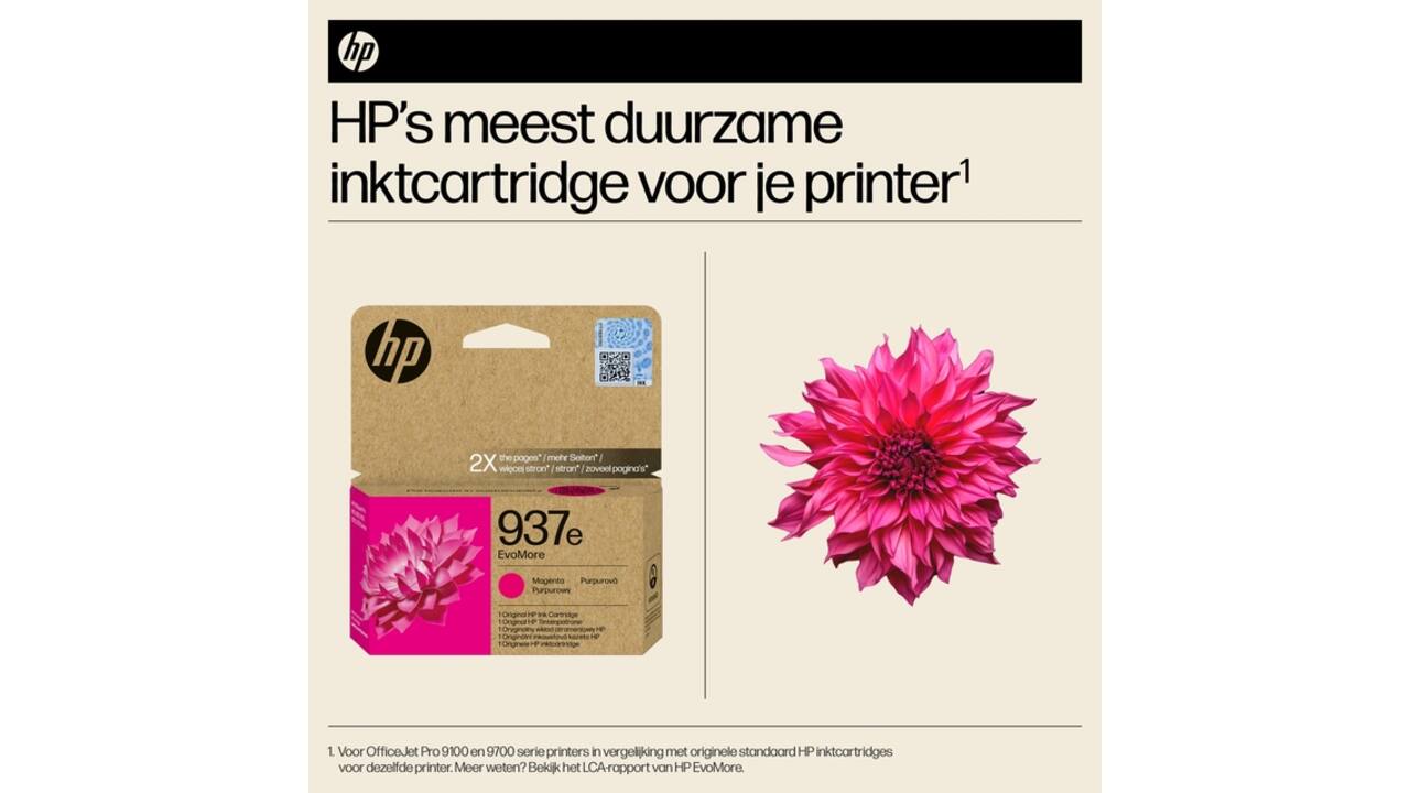 Inktcartridge HP 4S6W7NE 937E Evomore rood
