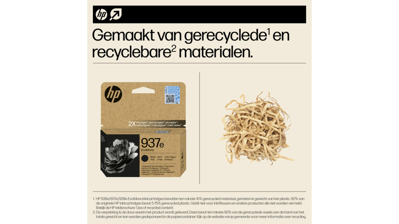 Inktcartridge HP 4S6W9NE 937E Evomore zwart