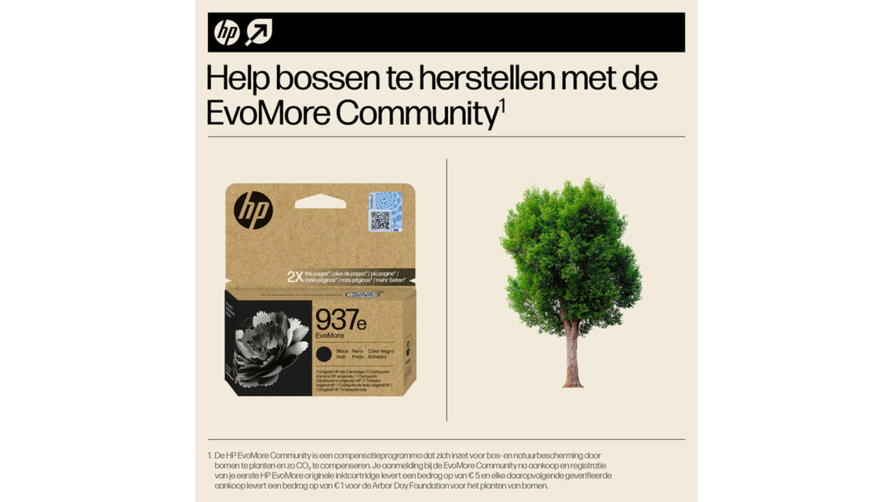 Inktcartridge HP 4S6W9NE 937E Evomore zwart