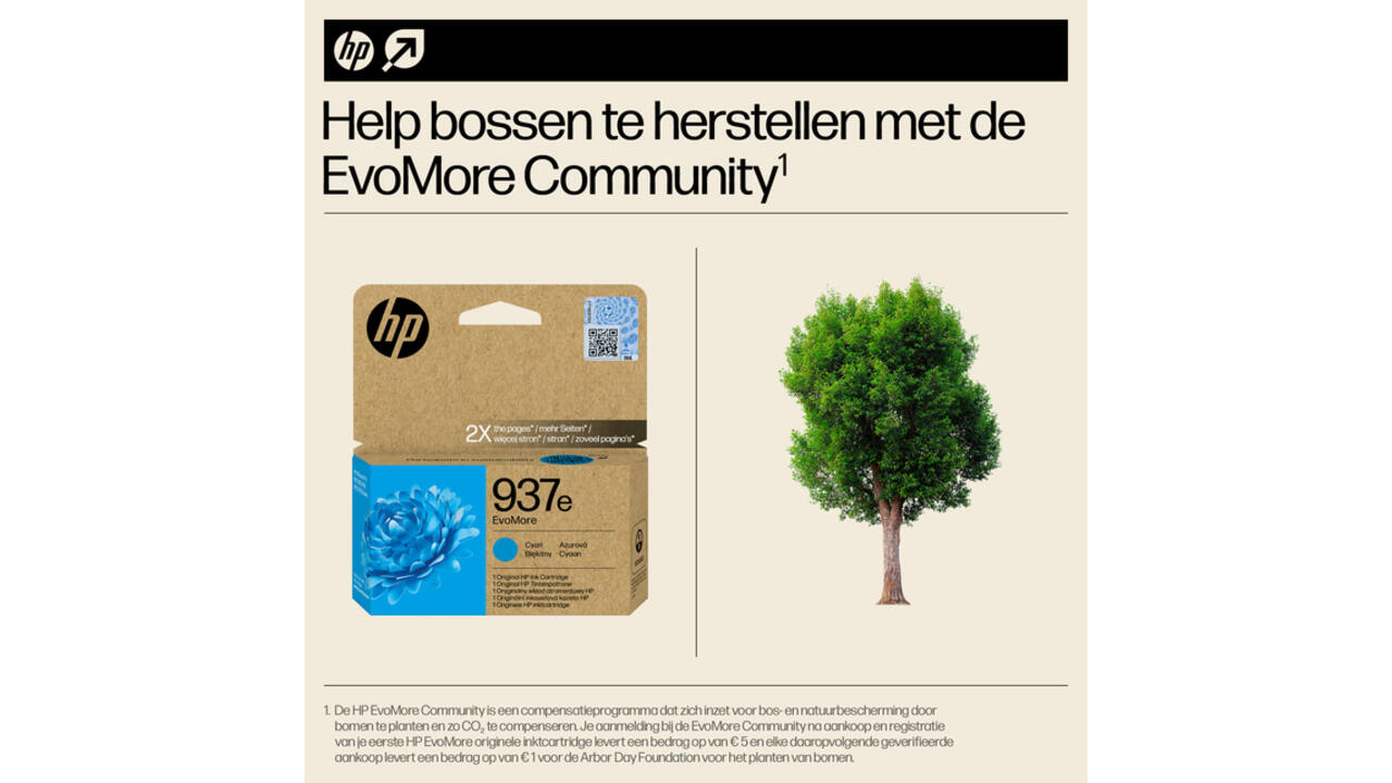 Inktcartridge HP 4S6W6NE 937E Evomore blauw