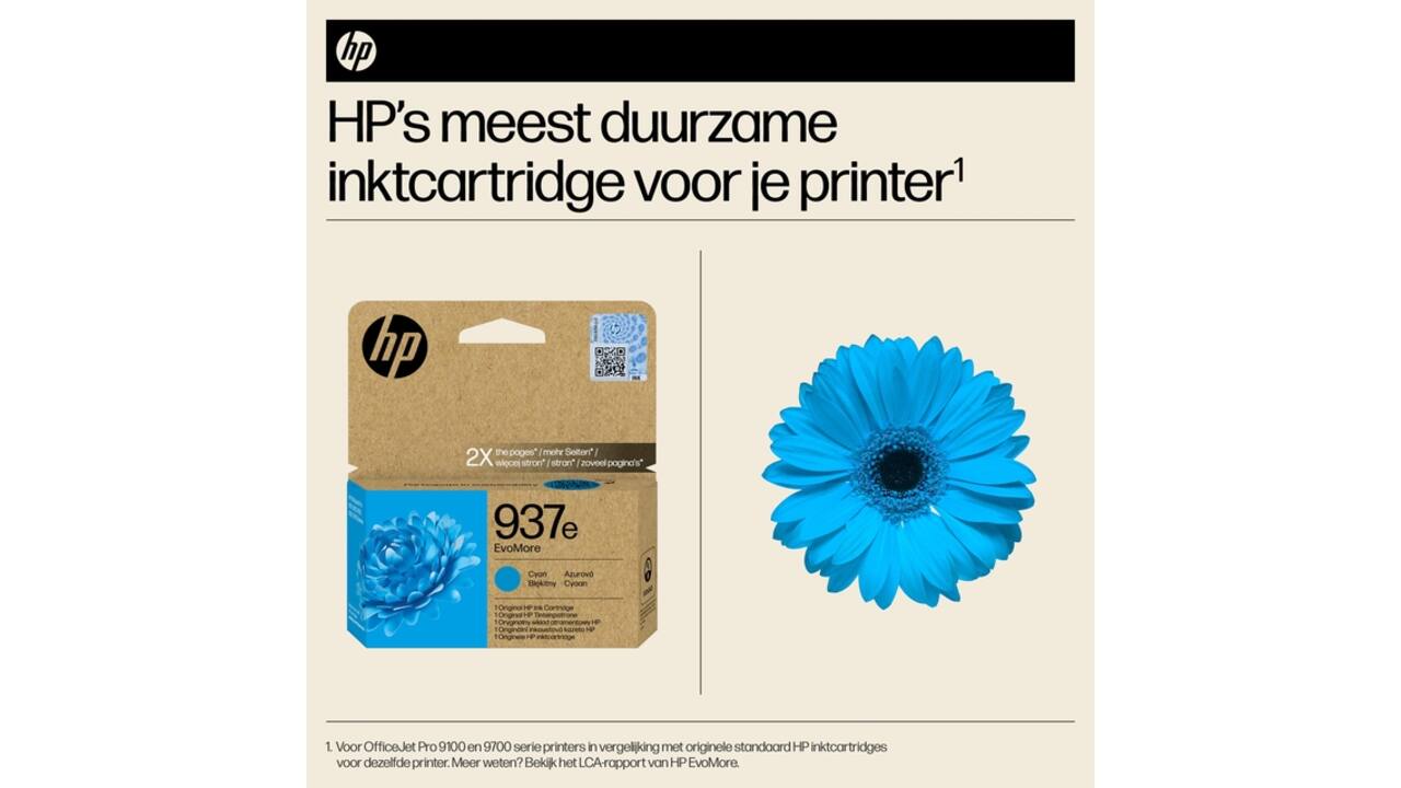 Inktcartridge HP 4S6W6NE 937E Evomore blauw