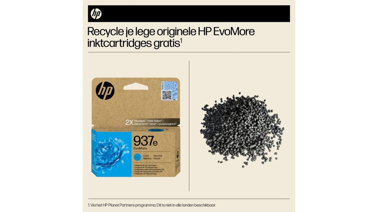 Inktcartridge HP 4S6W6NE 937E Evomore blauw