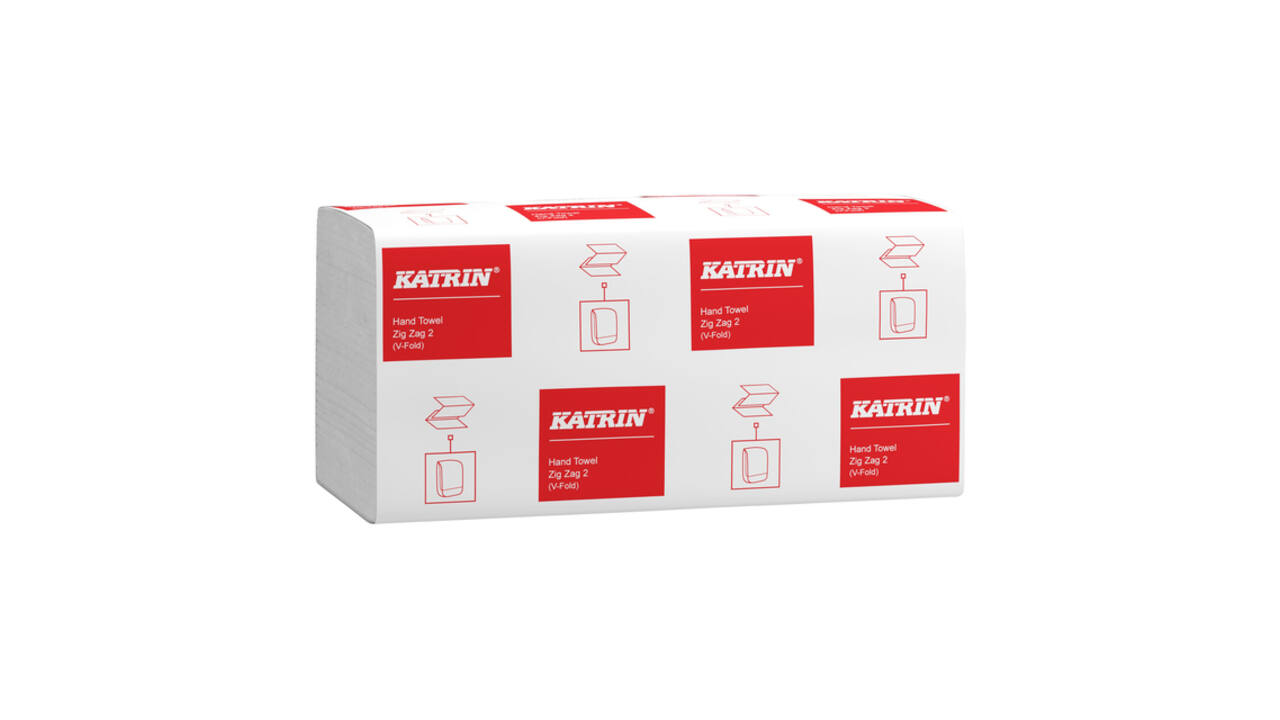 Handdoek Katrin z-vouw 2-laags 244x230mm 20x200 vel wit 35588