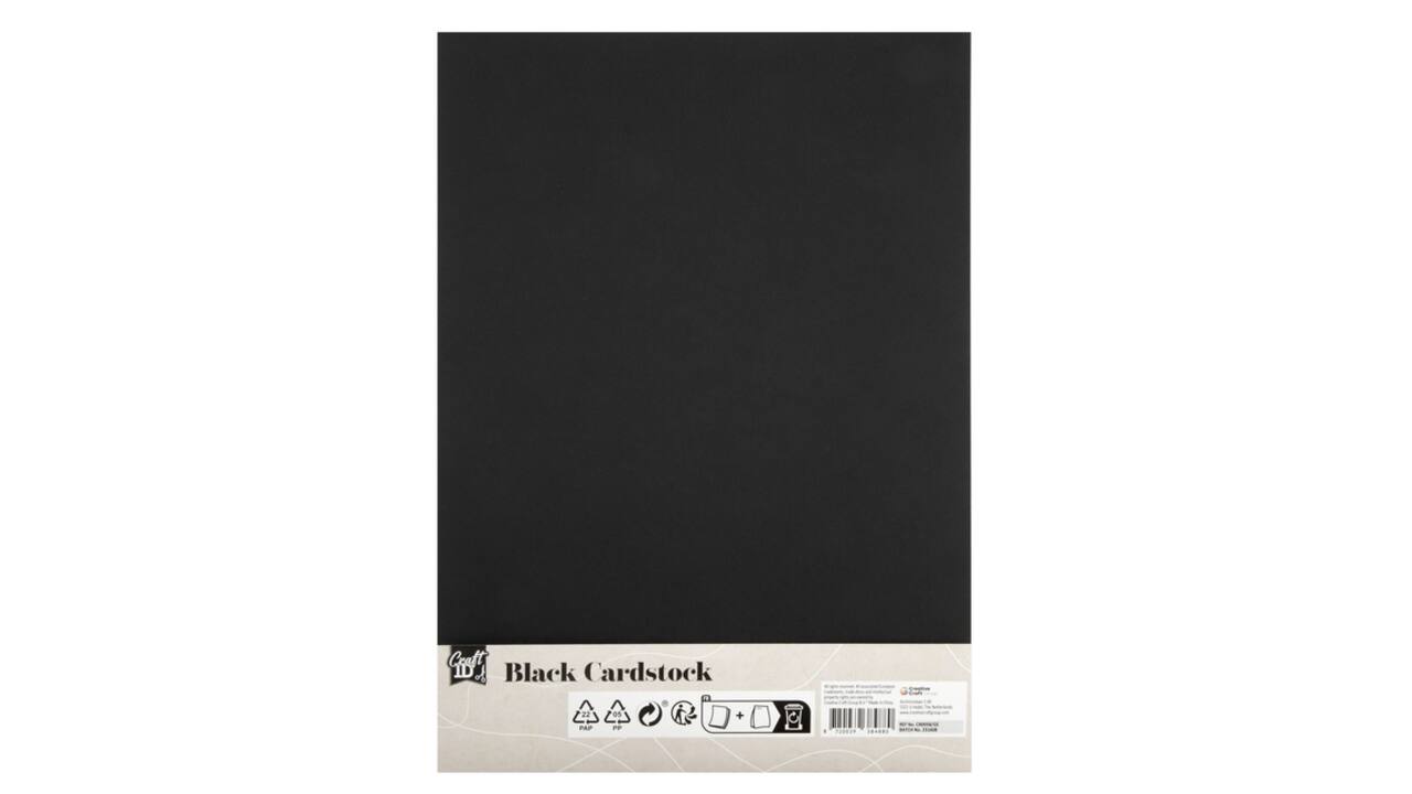 Hobbykarton CraftID A4 220gr zwart 10 vel