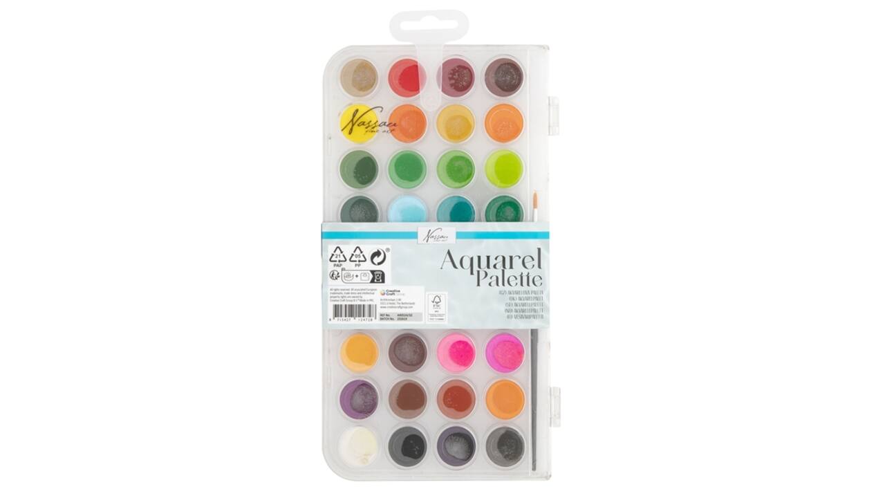 Aquarelverf Nassau fine art doos à 36 napjes