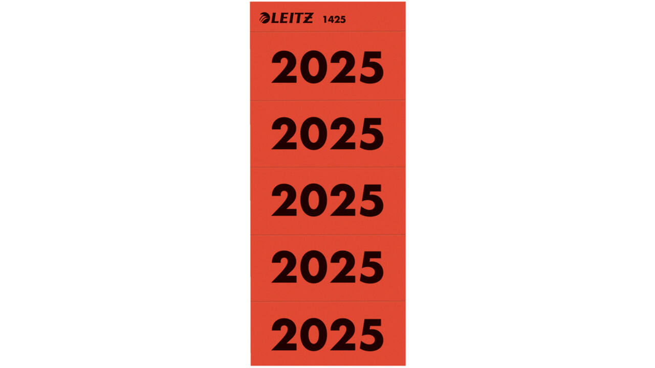 Rugetiket Leitz 2025 rood 100 stuks