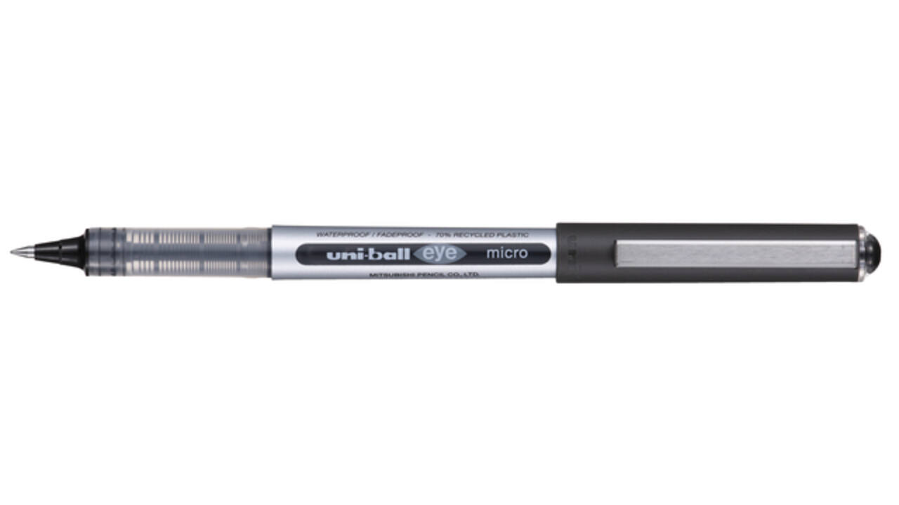 Rollerpen Uni-ball Eye eco 150E fijn zwart