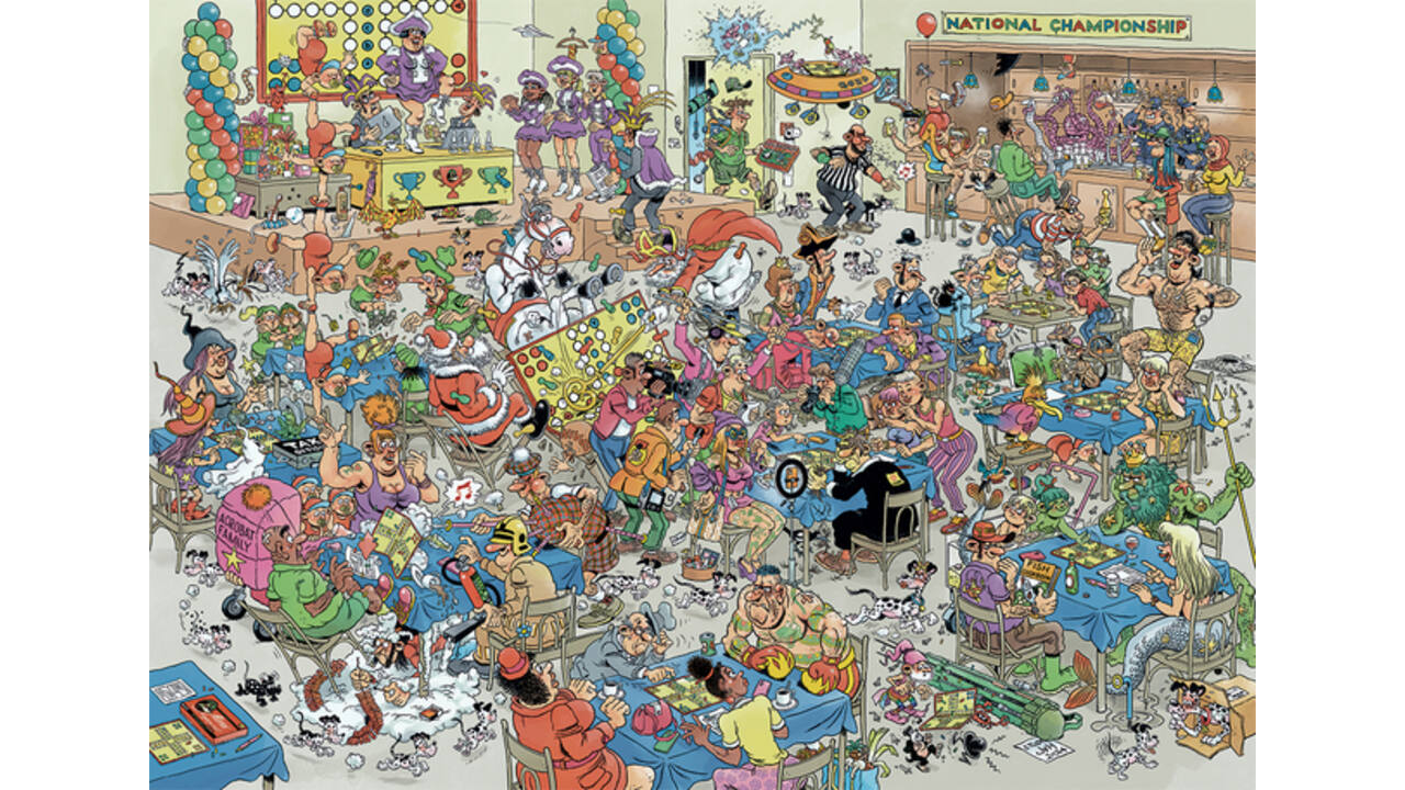 Puzzel Jan van Haasteren NK Mens Erger Je Niet 1000 stukjes