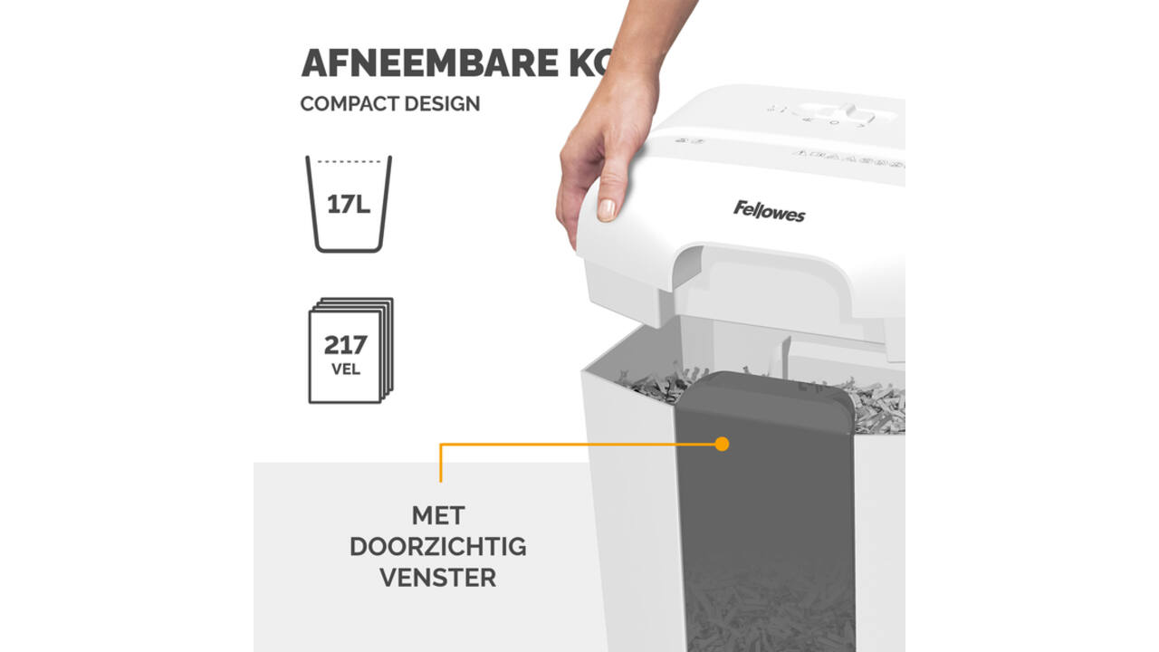 Papiervernietiger Fellowes Powershred LX50 snippers 4x37mm wit