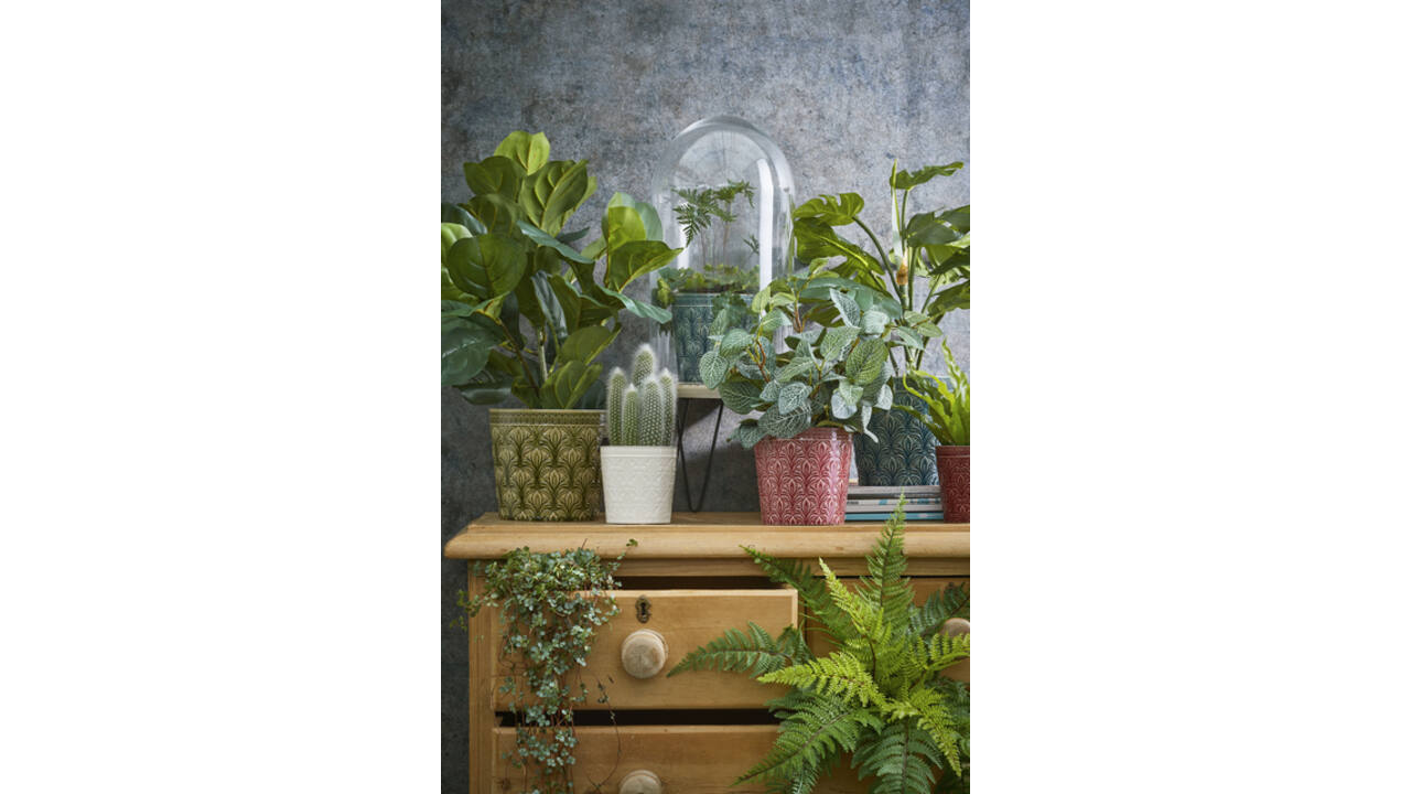 Kunstplant Mica Pilea in pot Ø11,5cm 35x25cm