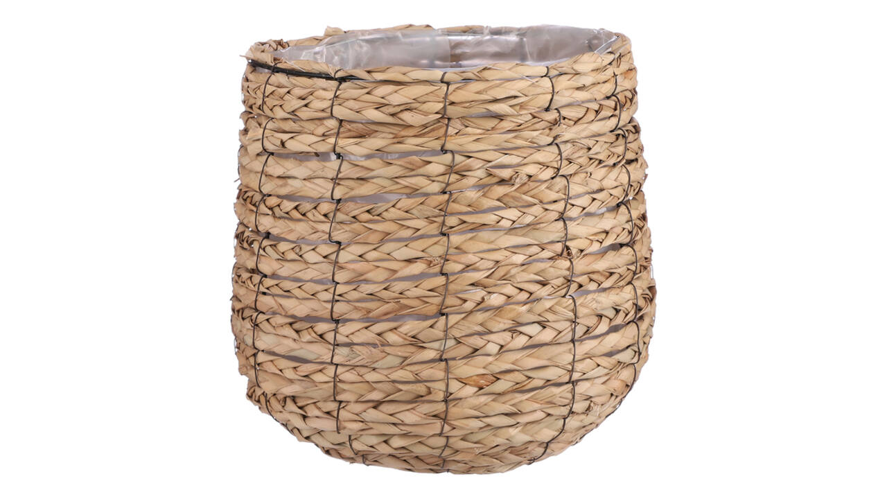 Plantenmand Mica Avalon zeegras rond 31x30cm lichtbruin