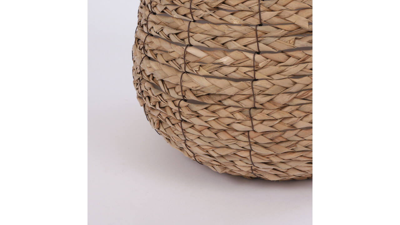 Plantenmand Mica Avalon zeegras rond 31x30cm lichtbruin