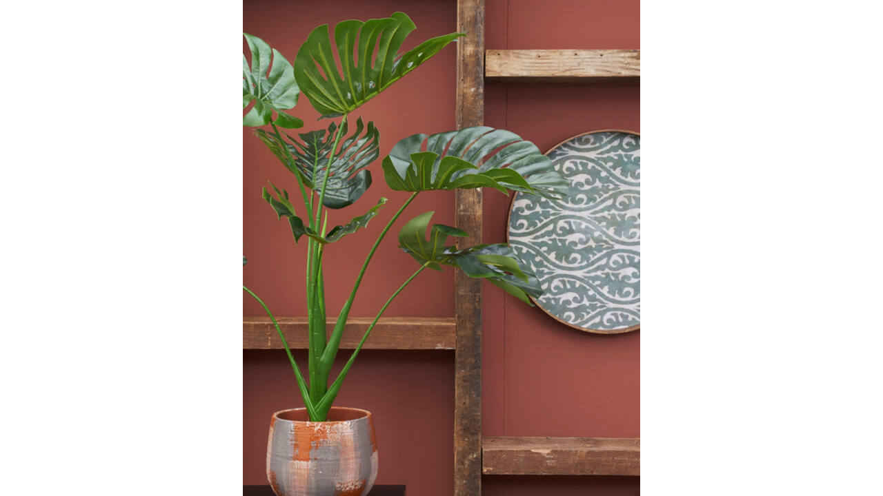 Kunstplant Mica Monstera in plastic pot 100x70cm
