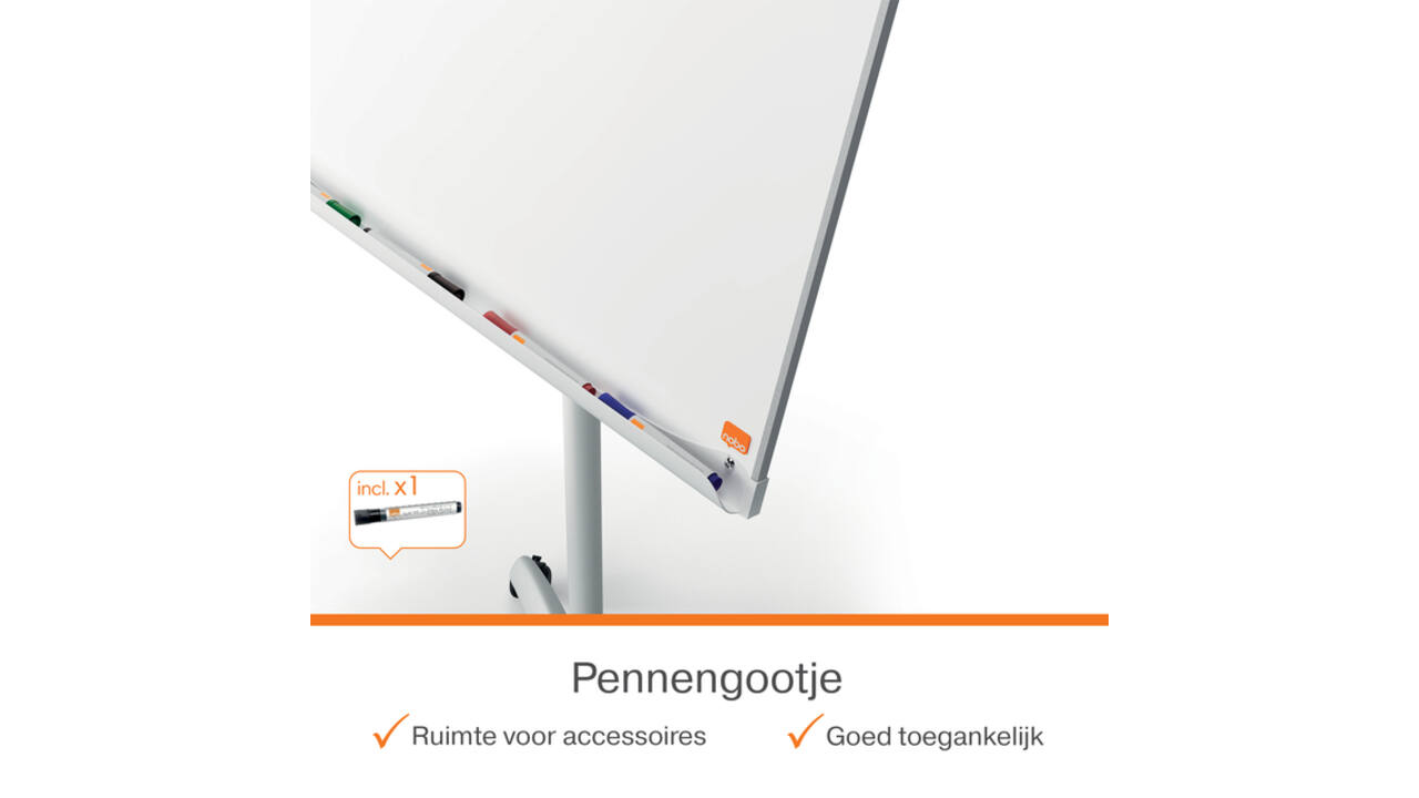 Flipover Nobo Premium Plus mobiel staal