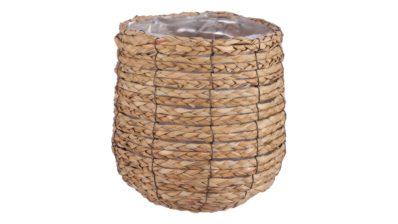 Plantenmand Mica Avalon zeegras rond 26x26cm lichtbruin