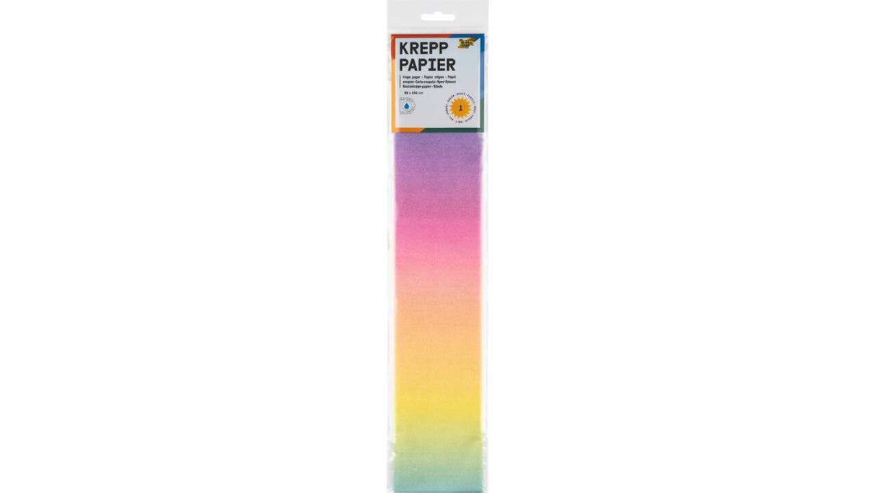 Crêpepapier Folia 50x250cm 10vel 1650 regenboog