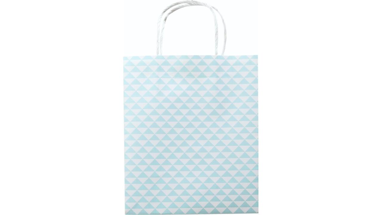 Tas met handvat Folia kraftpapier 115gr 18x21x8cm wit set à 3 dessins