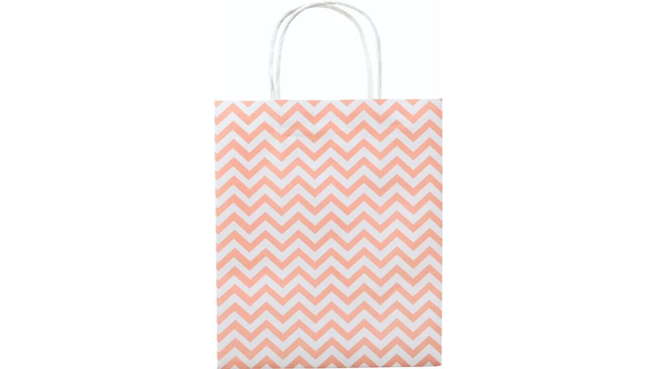 Tas met handvat Folia kraftpapier 115gr 18x21x8cm wit set à 3 dessins