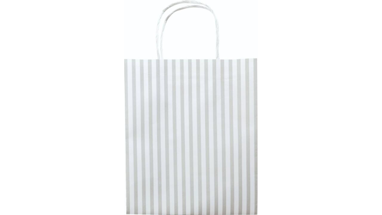 Tas met handvat Folia kraftpapier 115gr 18x21x8cm wit set à 3 dessins