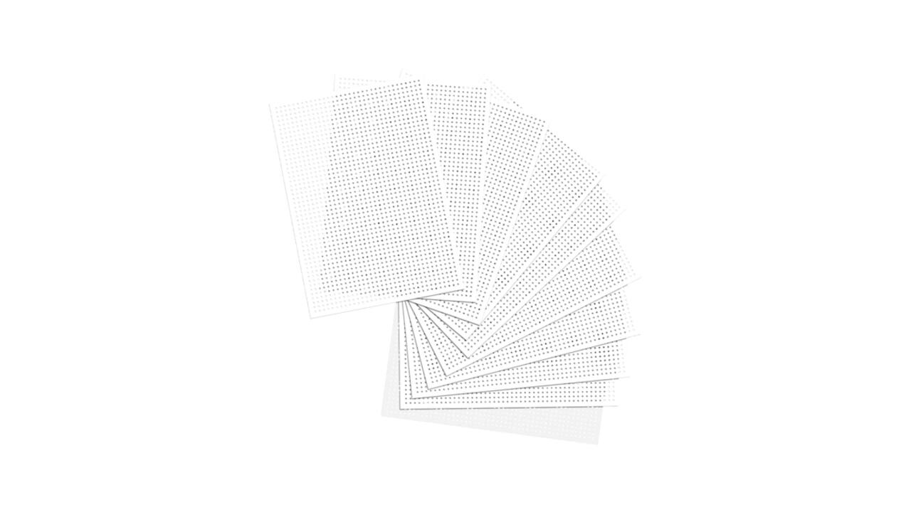 Borduurkaarten Folia 17.5 x x24.5cm 300gr 40 vel wit
