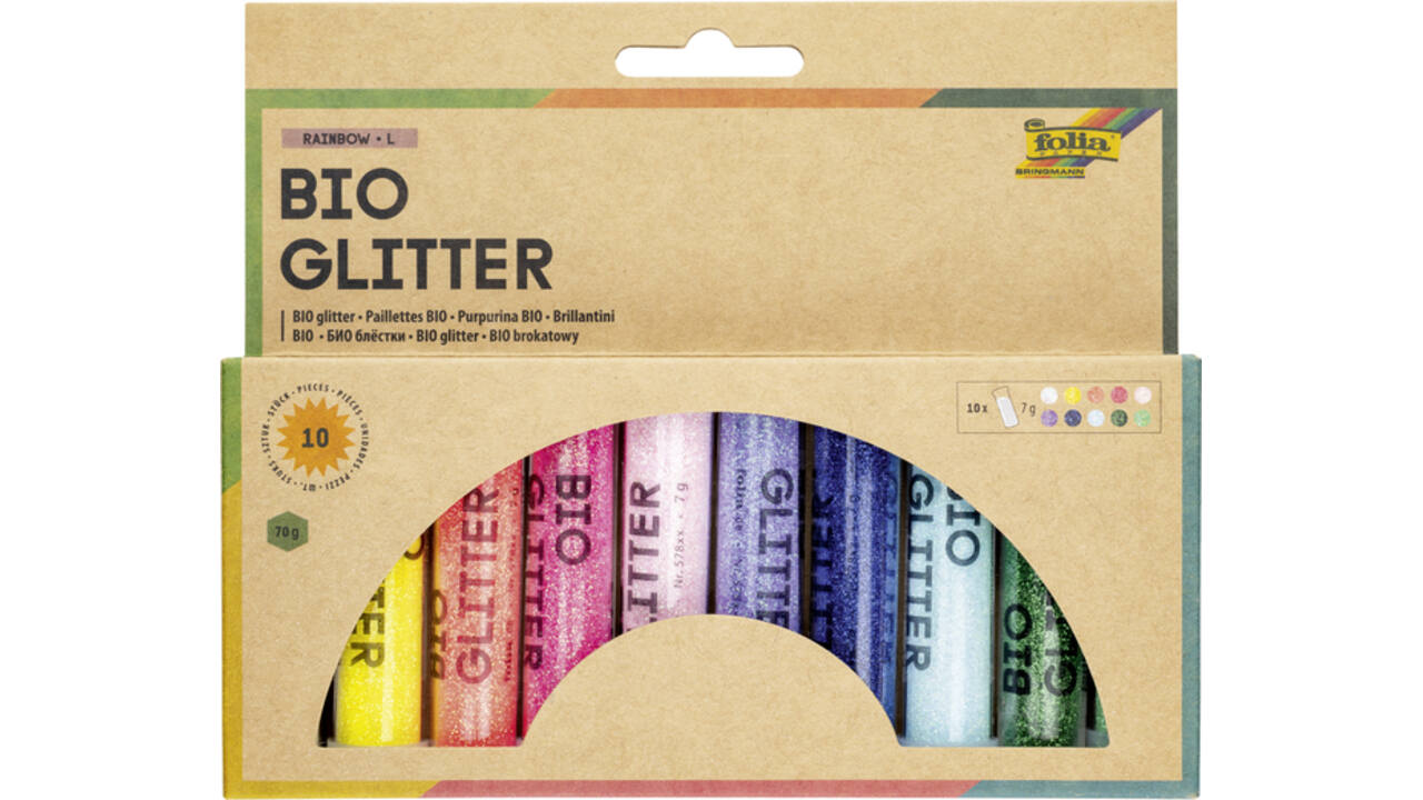 Glitterpoeder Bio Folia Rainbow 7gr 10 kleuren