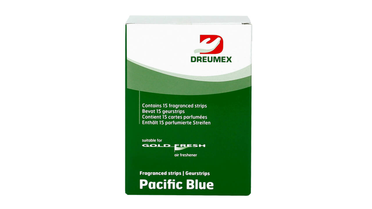 Luchtverfrisser Dreumex Gold Fresh Pacific Blue 15 strips