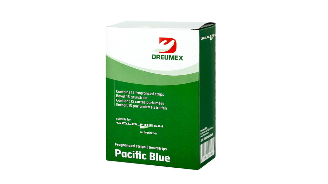 Luchtverfrisser Dreumex Gold Fresh Pacific Blue 15 strips