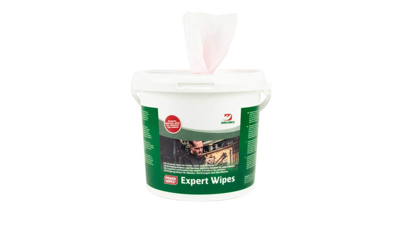 Reinigingsdoek Dreumex Expert Wipes emmer 130 stuks wit