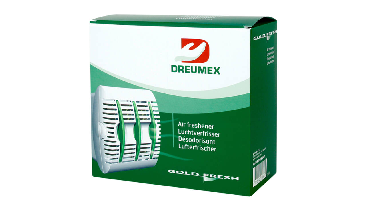 Luchtverfrisserdispenser Dreumex Gold Fresh wit