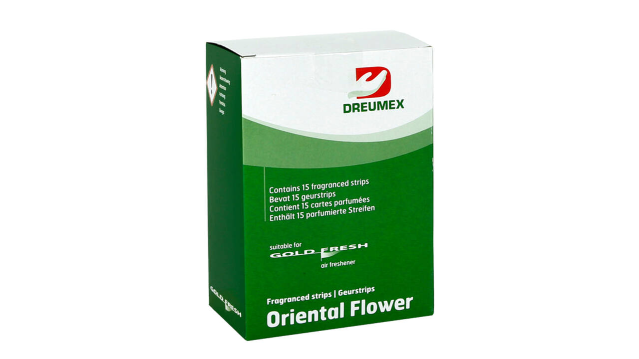 Luchtverfrisser Dreumex Gold Fresh Oriental Flower 15 strips
