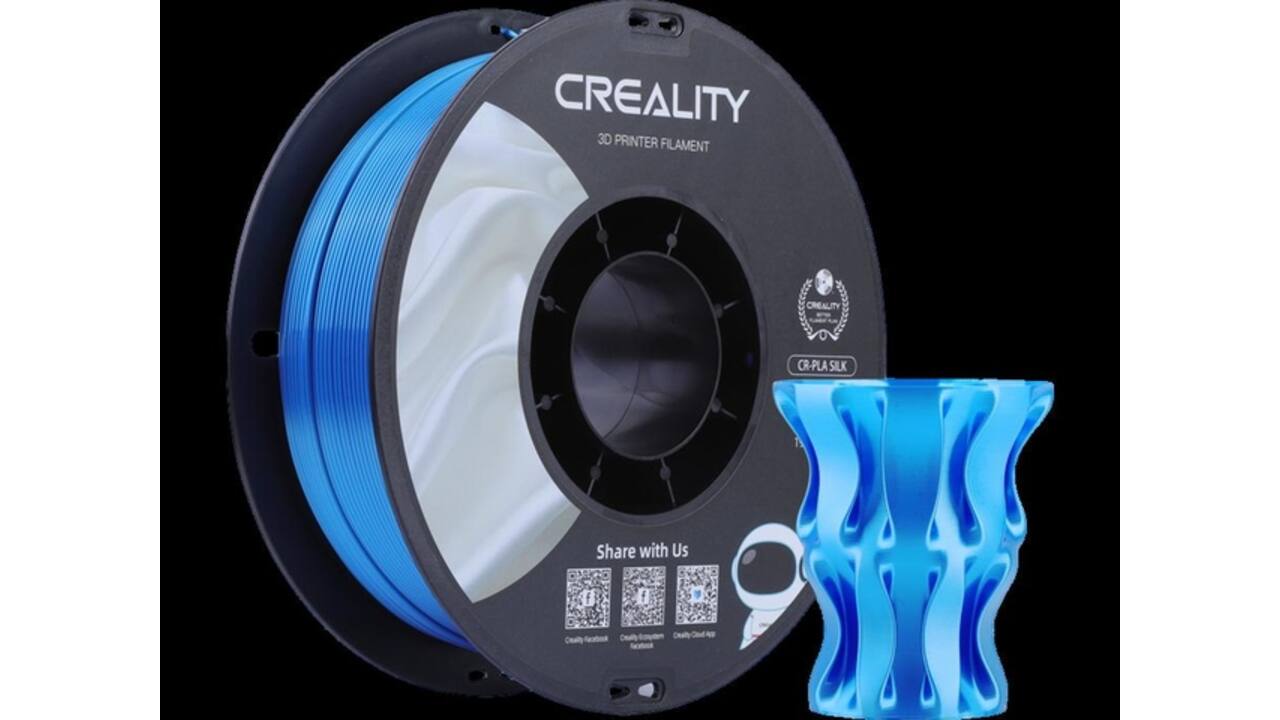 3D Filament Creality PLA 1.75mm Silk blauw 1kg