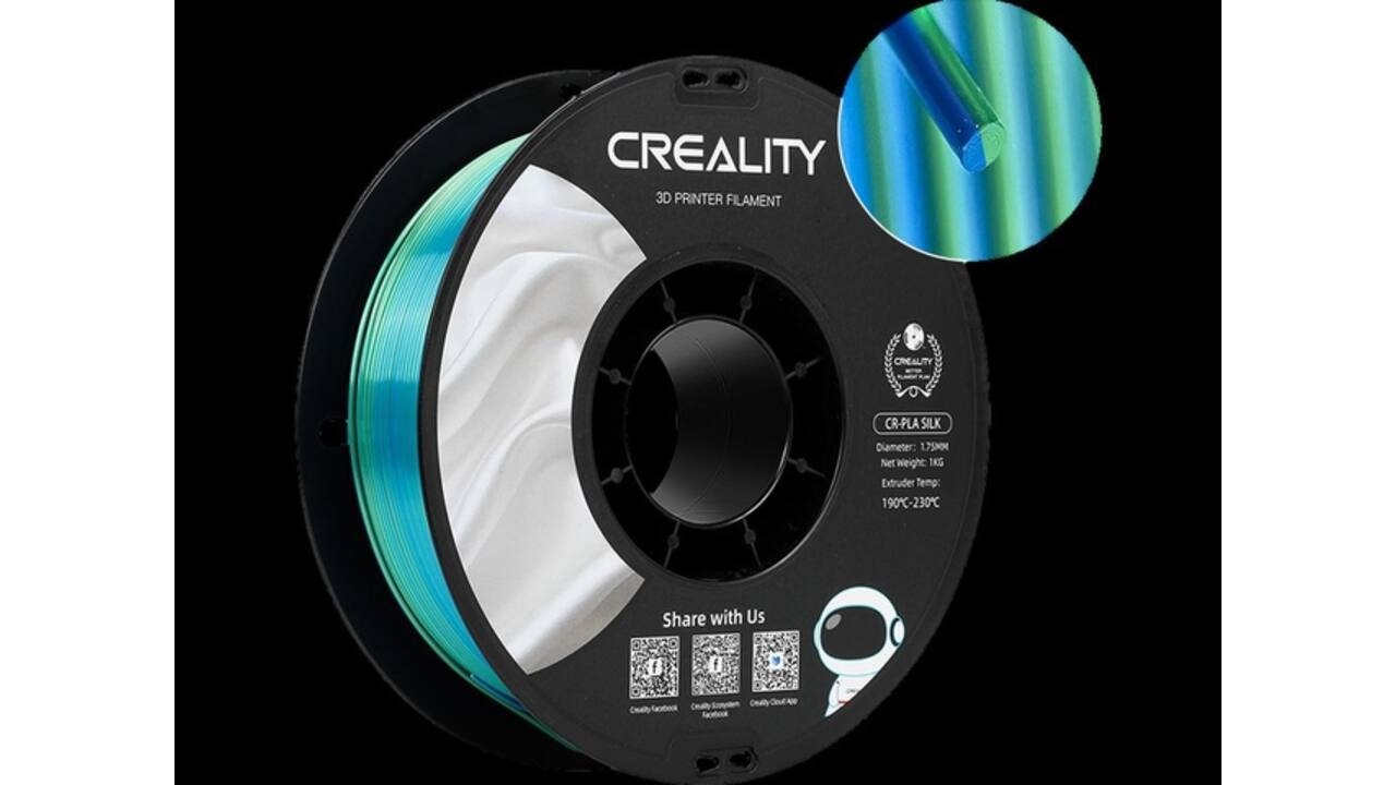 3D Filament Creality PLA 1.75mm blauw groen 1kg