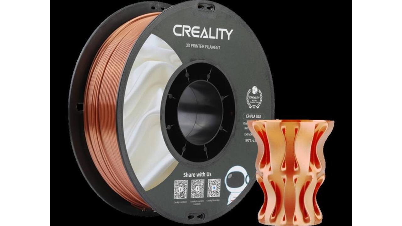 3D Filament Creality PLA 1.75mm Silk rood koper 1kg