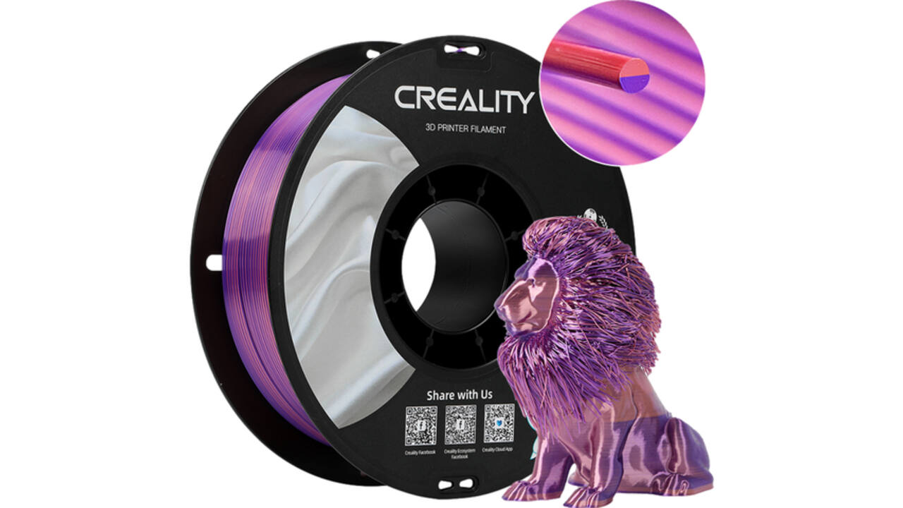3D Filament Creality PLA 1.75mm Silk roze paars 1kg