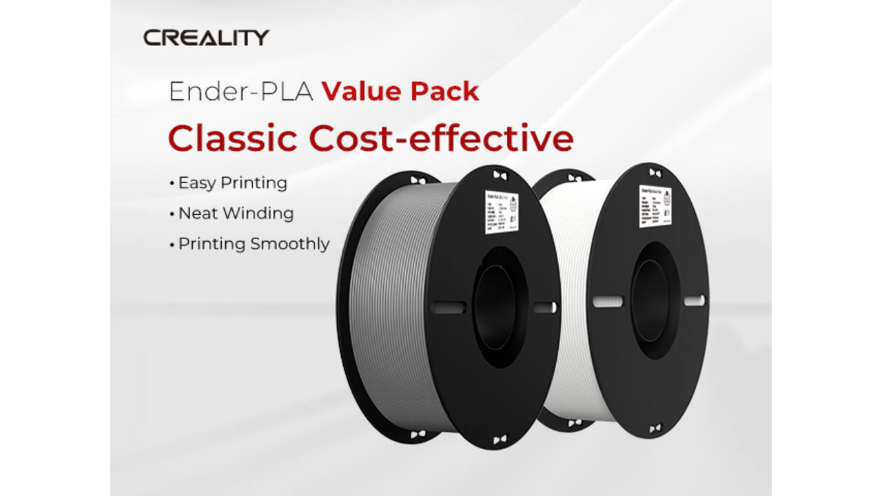3D Filament Creality PLA 1.75mm wit + grijs 1kg