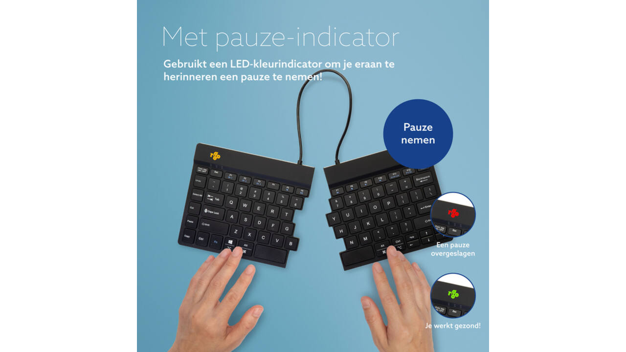 Toetsenbord R-Go Split Break QWERTY WL zwart