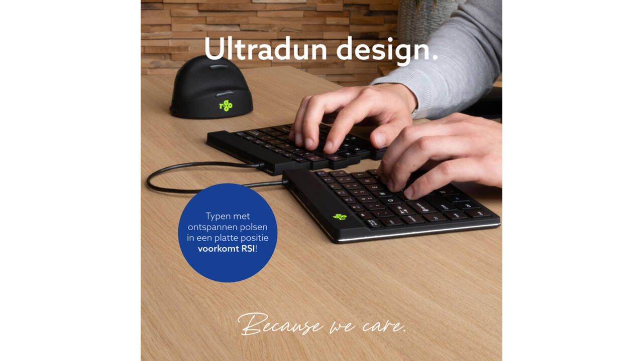 Toetsenbord R-Go Split Break QWERTY WL zwart